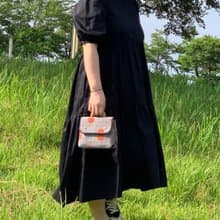 Orange Dot Blend tweed bag