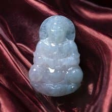 【保平安】冰種翡翠寶瓶觀音菩薩 | 天然緬甸玉翡翠A貨 | 送禮