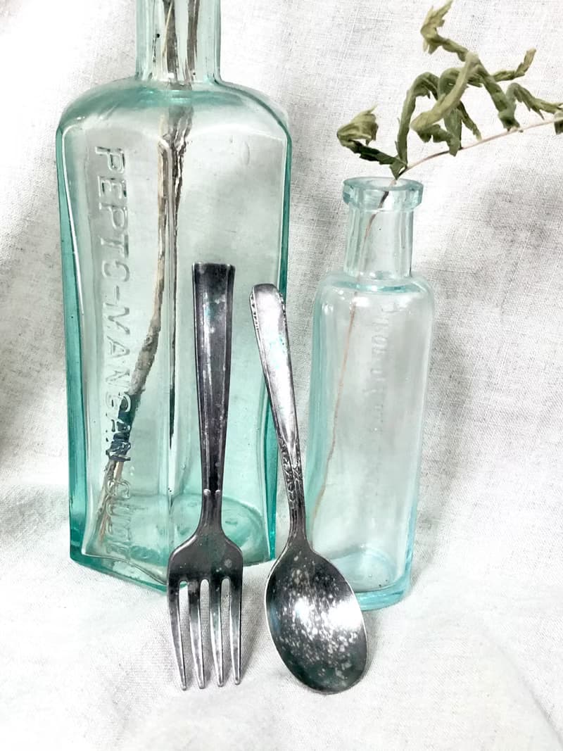 Vintage美國1950s鍍銀兒童餐具 2件組