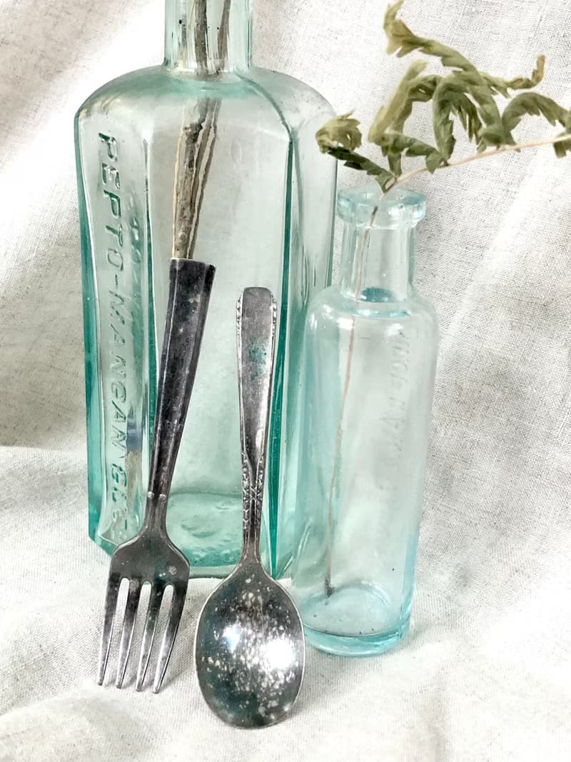 Vintage美國1950s鍍銀兒童餐具 2件組