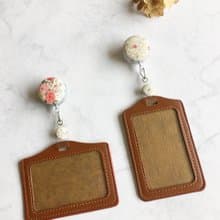 手作好禮 ALL PASS 花兒伸縮扣環 +卡套 悠遊卡證件套卡夾 