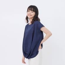 遇見小蓋袖寬領垂墜涼感上衣【Hayla】