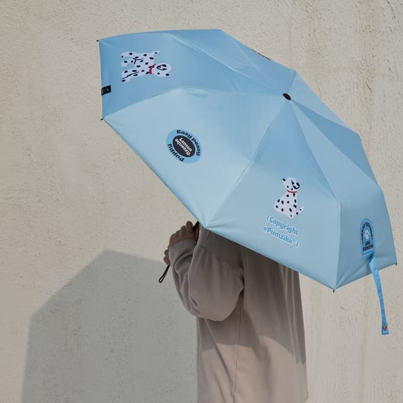 藍色斑點狗可愛晴雨傘全自動手動遮陽傘