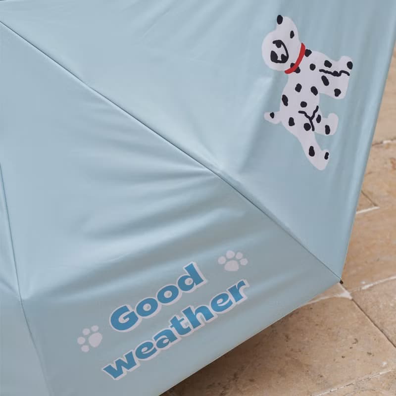 藍色斑點狗可愛晴雨傘全自動手動遮陽傘