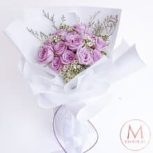 瑪格麗特公主玫瑰鮮花花束