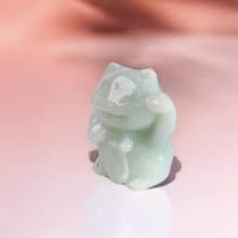 淡綠翡翠招財貓擺件擺飾 | 天然緬甸玉A貨翡翠 | 送禮