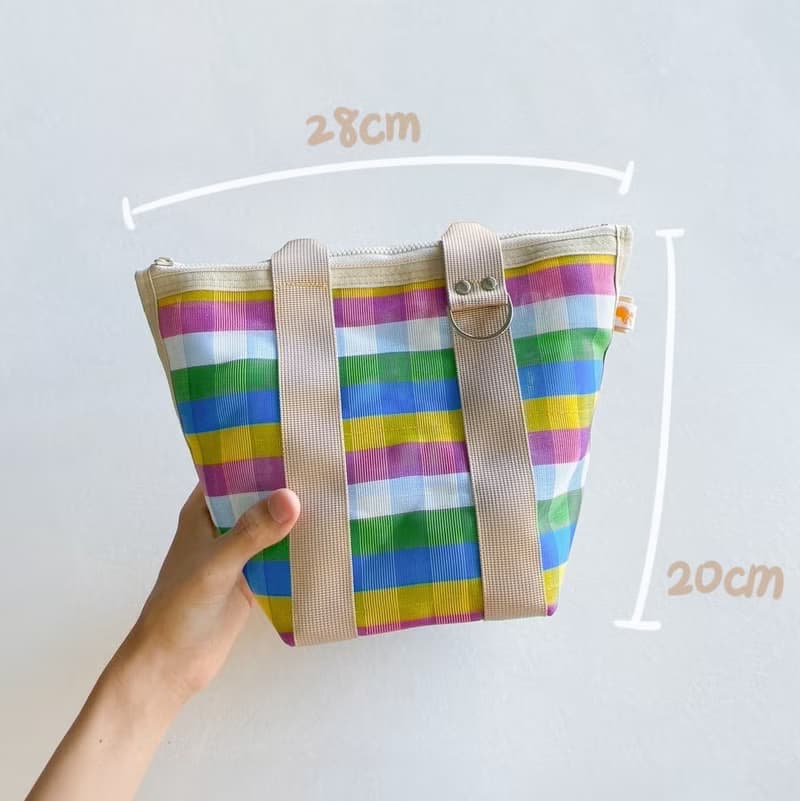 台灣LV-微笑水桶包(粉紅格)