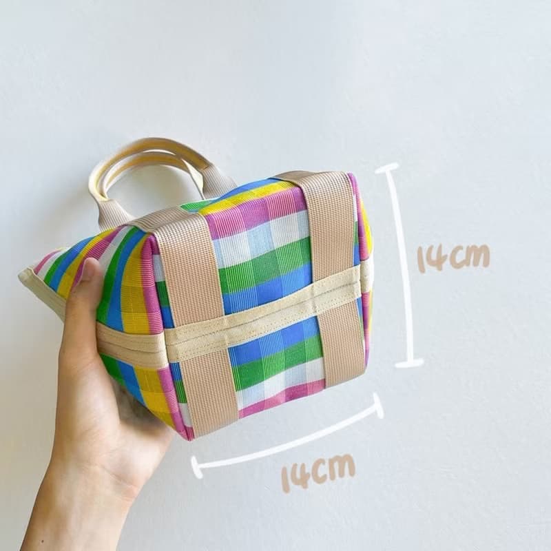 台灣LV-微笑水桶包(粉紅格)