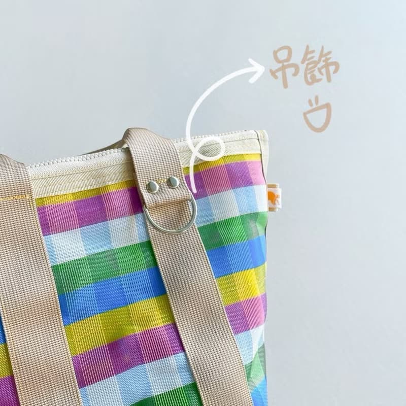 台灣LV-微笑水桶包(粉紅格)