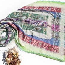 喀什米爾Cashmere/水煮羊毛披肩/針織圍巾/刺繡圍巾/羊絨披巾-花