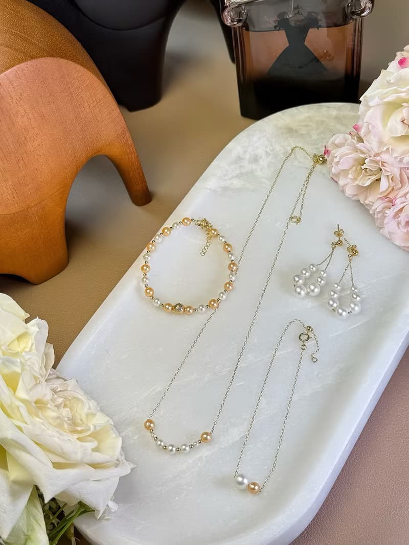 項鍊 天然淡水正圓珍珠14KGF微笑項鍊 獨立原創 簡約設計