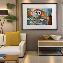 枝頭小探員 空間裝飾掛畫 | 藝術微噴 童真原創 溫暖空間療癒首選