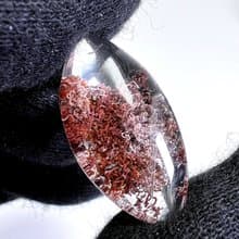 詩意。裸石 馬眼 一圖一物 有天然礦皮 l紫粉紅幽靈 幽靈裸石l
