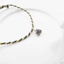 【手編蠟繩】一錠粽×包粽 | 手工純銀 極細幸運手鍊 | 大員囡