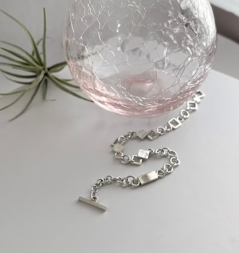 純銀手鍊 手作金工