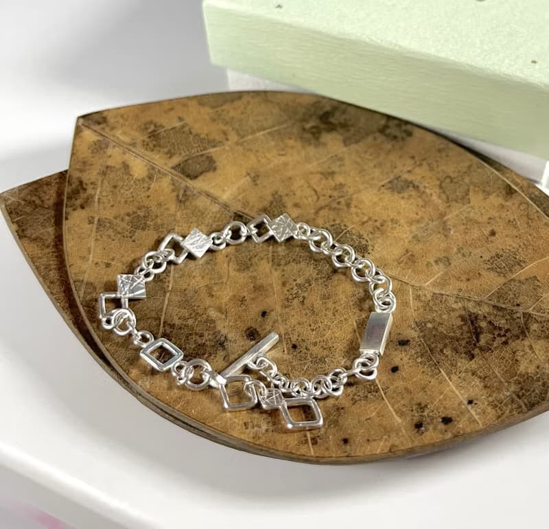 純銀手鍊 手作金工