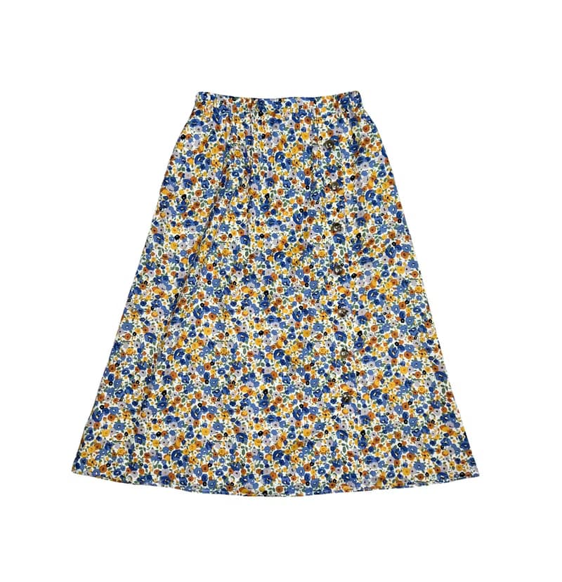 Women's Spring Blossom Skirt 女裝小碎花長裙 - 黃色