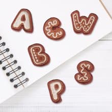 【英文字母刺繡布貼】巧克力文字 A─Z