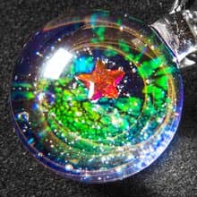 【原創宇宙琉璃項鍊】日本銀河玻璃吊墜聖誕星空送禮生日飾品禮物