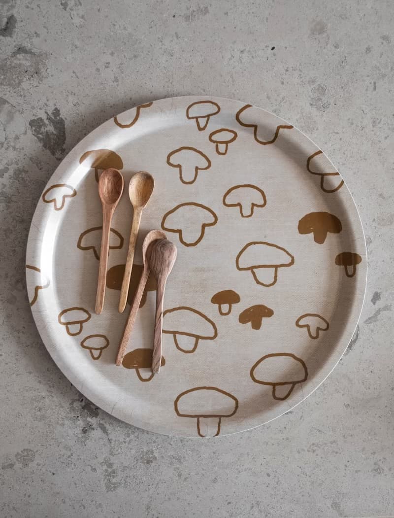 圓型托盤-MUSHROOM TRAY, MUSTARD (31cm)
