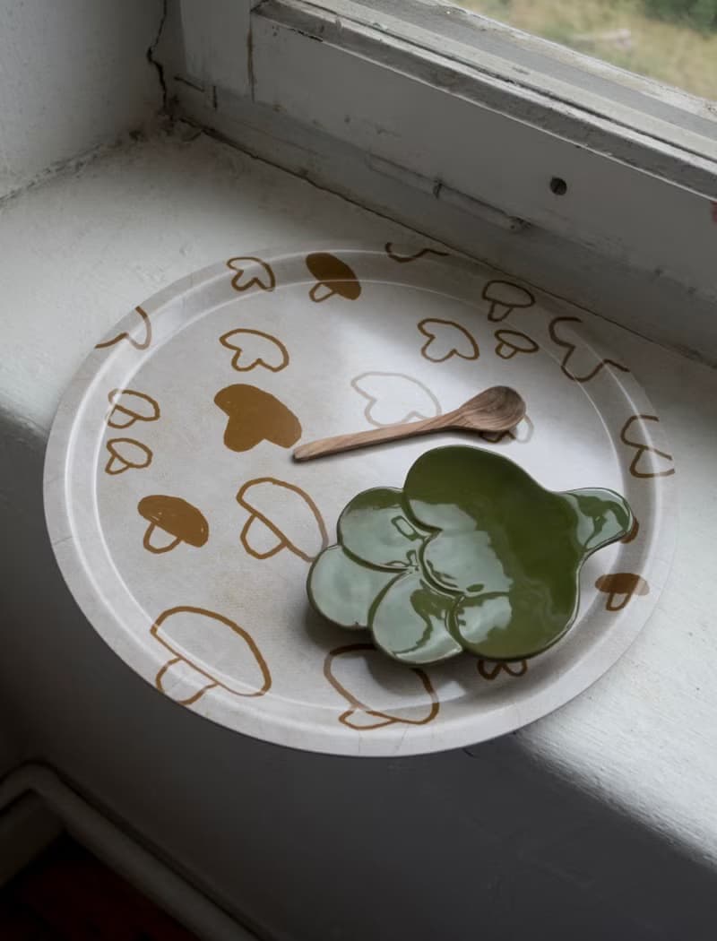 圓型托盤-MUSHROOM TRAY, MUSTARD (31cm)