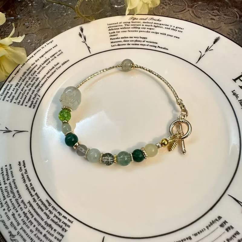 自信葡萄晶貔貅勾式手鍊