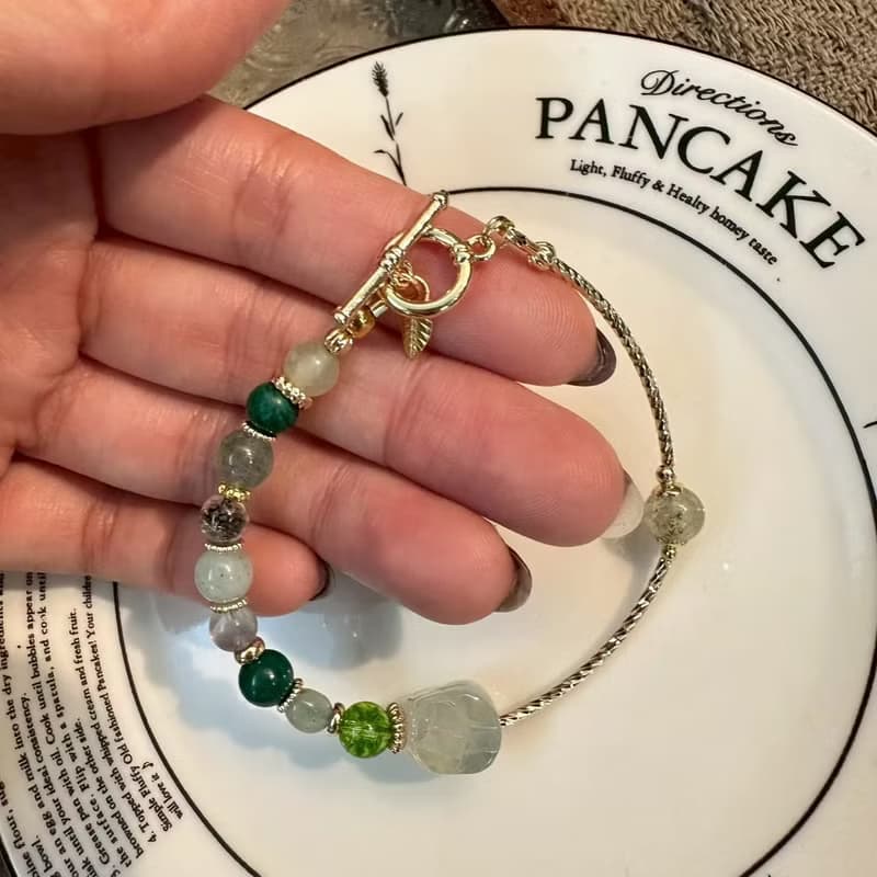 自信葡萄晶貔貅勾式手鍊