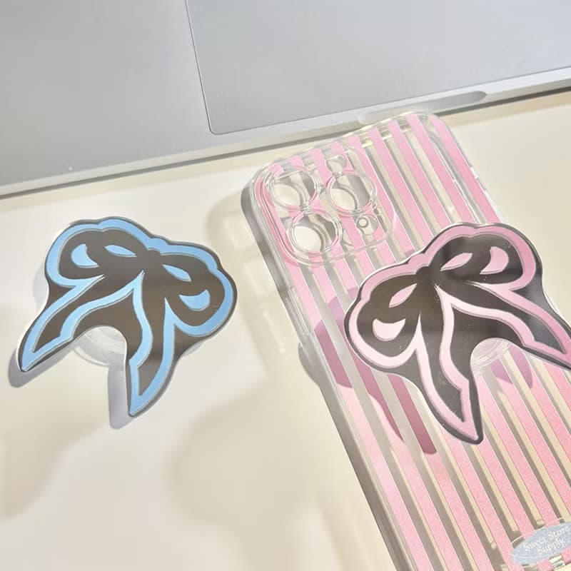 Sweetstore Supply原創可愛蝴蝶結鏡面鏡子手機氣囊支架