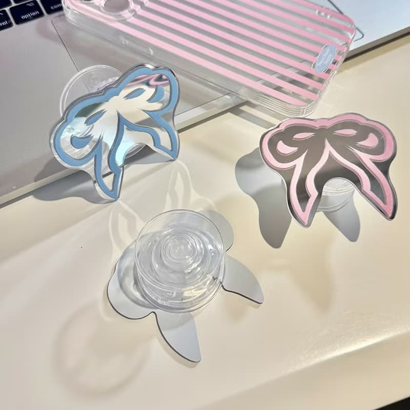 Sweetstore Supply原創可愛蝴蝶結鏡面鏡子手機氣囊支架