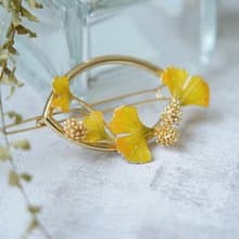 銀杏 - 手工樹脂髮夾 飾品 禮物