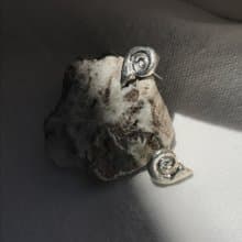 925銀 黃銅  貼耳 海螺 耳環