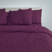 Burgundy linen duvet cover / Softened linen / Comforter cover / Quilt cover
