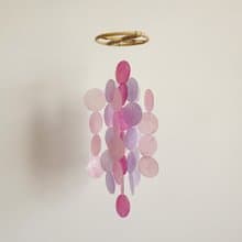 DIY-KIT | Danish Mansion_Pink Circle |Capiz Shell Wind Chime Mobile | #0-332