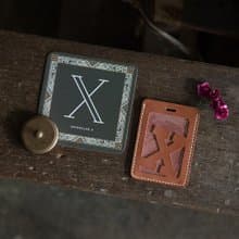 字母證件套。行李牌版 U-Z。手縫皮革材料包 BSP-019