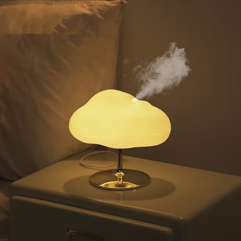 雲朵精油香氛水氧機 擴香 小夜燈 七彩燈光轉換
