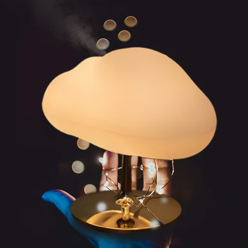 雲朵精油香氛水氧機 擴香 小夜燈 七彩燈光轉換