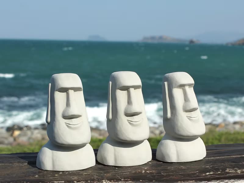 水泥摩艾 Moai－經典小摩艾 巨石像 復活節島