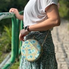 漸變Tiffany花小圓包 - 可手拿 / 斜揹/ 婚禮姊妹禮物