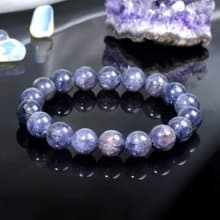 #637 一圖一物/10mm星空血滴堇青石水晶手鍊