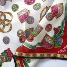 Celine Paris Vintage Scarf - Handkerchief 18.5 x18.5 inches