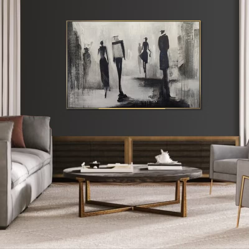 Abstract Figurative Painting Minimalist Painting Modern Wall Art Home Decor