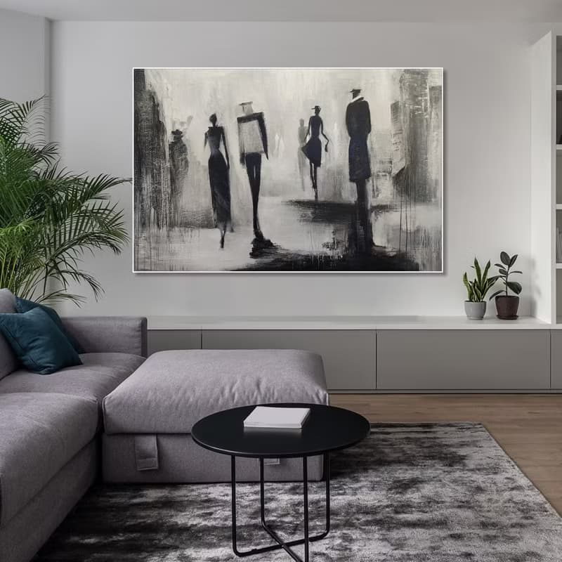 Abstract Figurative Painting Minimalist Painting Modern Wall Art Home Decor