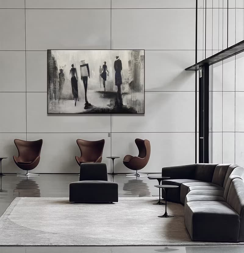 Abstract Figurative Painting Minimalist Painting Modern Wall Art Home Decor