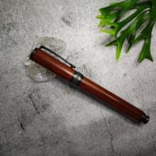 紫檀木 原木 手工筆 鋼筆 轉轉魚款