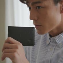 【金安德森】Owen 牛皮橫式名片夾-神秘黑