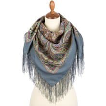 Authentic Pavlovo Posad Russian Shawl Scarf Soft 100% Wool 89x89 cm 1836-1