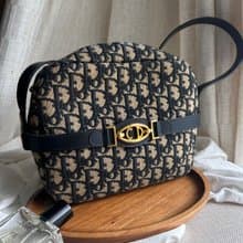 中古包Dior Vintage海軍藍老花側背包