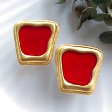 Vintage Jewelry 西洋古董飾品 個性 普普 啞光  夾式耳環