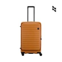 升級版【LOJEL】CUBO FIT 28吋前開擴充防盜拉鍊箱 黃金焦糖