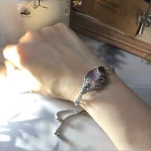 超級七原礦手鍊 316鈦鋼編織 不鏽鋼可調式手鍊 super seven